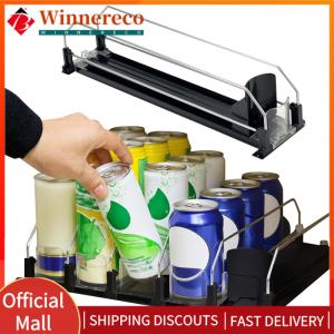 【winnereco】เครื่องจ่ายเครื่องดื่มแบบกดอัตโนมัติรูปตัว E พร้อมที่วางขวดเบียร์แบบกดอัตโนมัติสำหรับชั้นวางซุปเปอร์มาร์เก็ตและตู้เย็น