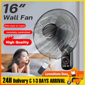 Wall Fan With Remote Control 16 Inch Wall industrial Fan Air Circulating Fan Temperature Display Electric Fan Home Cooling Fan Multifunction Household Fan Shaking Head Smart Wall Fan Clip Fan Desk Fan