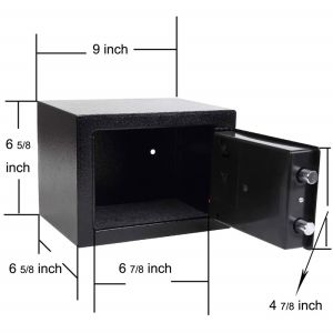 [LOCAL STOCK]Mini Digital Safe Box / Personal Safe Box with Key for Cash Jewelry Storage
