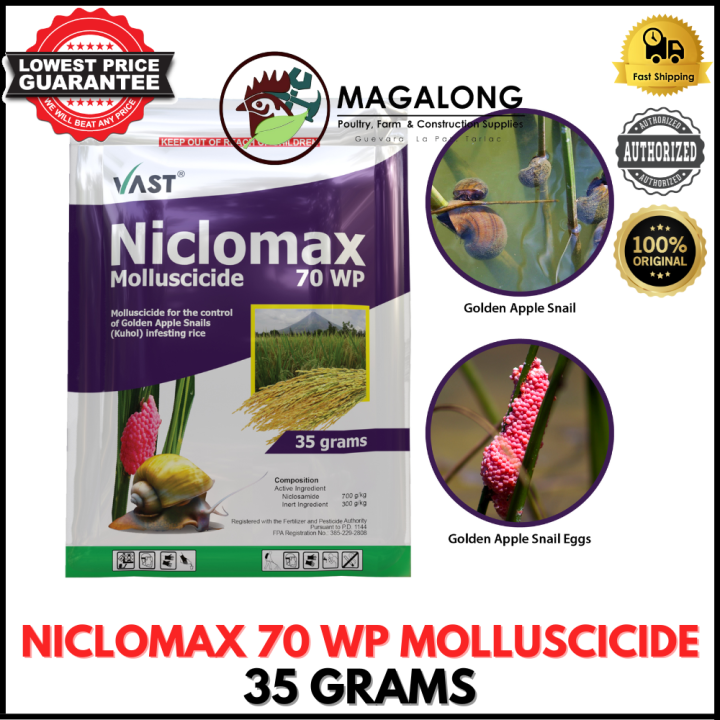 NICLOMAX 70WP POWDER - MOLLUSCICIDE - 35G Like CRUSHER CANON NICLOS M ...