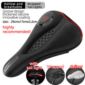 ROCKBROS Bọc Yên Xe Đạp Bọc Yên Xe Đạp Silicone Lỏng Gel Đệm Yên Xe Đạp Xốp Nhớ Mềm Thoải Mái Thoáng Khí Có Lỗ Bọc Yên Xe Đạp Đường Trường MTB Phụ Kiện Đạp Xe