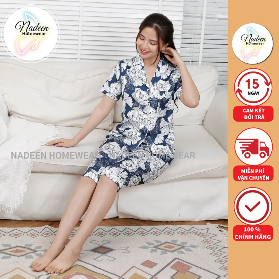 Váy ngủ nữ đẹp V84 - Đầm mặc nhà Bigsize chất lanh lụa thời trang mùa hè  thu cho bầu, người mập, béo giá rẻ Freesize | Shopee Việt Nam