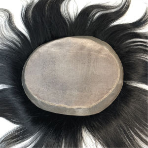 3# Net Mono Pu Side 110% Density Durable Men Toupee Breathable Male Wigs 100% Human Hair Systems Natural Wig 6" Hair Invisible Hairline Replacement Natural Looking Straight