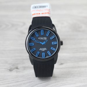 JAm tangan Q&Q DA10 bulat tali rubber/silicon analog original wanita