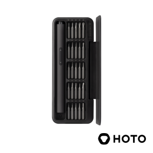 HOTO 25-in-1 Electric Precision Screwdriver - Adjustable Torque LED S2 Steel Bits 170rpm Type-C