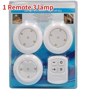 【Free Shipping】6PCS/set Super Bright Wireless LED Night Light with Remote Control Warm White Dimming LED Under Cabinet Lights for Room Bedroom Closets Wardrobe Kitchen 遥控夜灯 橱柜灯