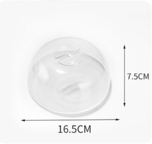 CLOCHE Fresh-keeping Lids Transparent PC Acrylic Food Plastic Round Dish Cover Cake Bread Fresh keeping Cover