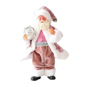 Christmas Home Decoration Resin Santa Figurine Pendant Shatterproof Design Desktop Ornament for Family Use