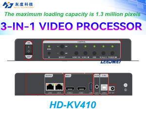 Huidu HD KV210 LED Display All-in-one Video Processor LEDWall Screen 3-in-one Video Controller LED Video Wall Panel Control System LED Wall Screen Controller box LED Panel Control sysytem for P2 P2.5 P3 P4 P10