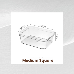 CAREHUB - Transparent Plastic Storage Box Organizer Stackable PET Material 透明盒子 Storage Box Organization Transparent And Refrigerator Bins Stackable Storage Box Pantry Hand with Shelf Separate