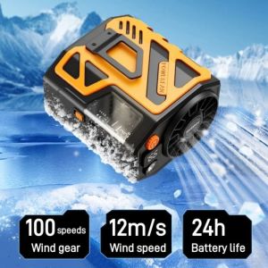 XUANY พัดลมสำหรับเครื่องปรับอากาศ พัดเอว USB ชาร์จได้ แบตเตอรี่6000mAh พัดลมแบบหนีบที่เอว แบบพกพาได้ อุปกรณ์ทำความเย็น พัดลมมือหมุน กิจกรรมกลางแจ้งกลางแจ้ง