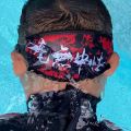 Scuba Mask Strap Cover Neoprene Diving Mask Strap Wrapper for Snorkel Mask with Hook and Loop Fastener Diving Flag Pattern and CCR Pattern Reversible Two Sides. 
