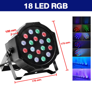 ไฟปาร์ตี้ ไฟพาร์ ไฟดิสโก้ ไฟดีสโก้ Disco light  ไฟพาร์LED PAR LED 18  LED 36 RGB LED Party ไฟเธค P-18P-36P-54 ไฟพาร์ กระพริบตามจังหวะ Disco light ไฟพาร์LED PAR LED 54 36 18 RGB ไฟเทค ไฟหลากสี ไฟงานเลี้ยง  （COD）