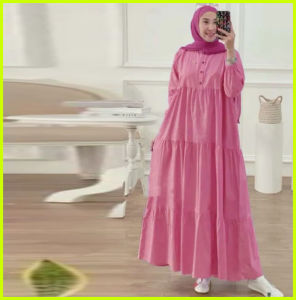 Gamis Wanita Midi Dress Wanita Fashion Muslim Premium Qirania