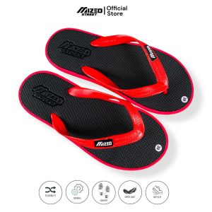 MIZEO STREET Sandal Jepit Pria Wanita Dewasa Spon Lentur Dua Warna Tosca Hitam M024
