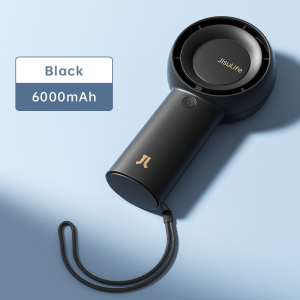 JISULIFE Life5 Plus Rechargeable Mini Fan Portable 6000mAh USB Handheld Student Carry Fan FA43 Black