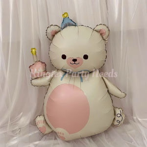 Magic bear matte foil balloon big foil Teddy Bear birthday cake cute kids Birthday wedding Party decoration party needs