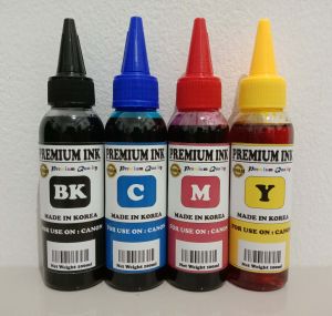 TINTA ISI ULANG / REFILL PRINTER CANON ISI 100ML PAKET 4 WARNA PREMIUM INK ( BONUS SUNTIKAN )