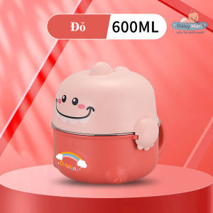 Bát Ăn Dặm Giữ Nhiệt Khủng Long Inox 304 Bát Giữ Nhiệt Chống Trào Đổ