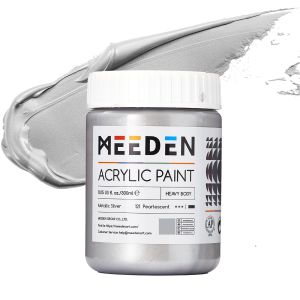 MEEDEN Heavy Body Acrylic Paint: 10.1oz / 300ml Acrylic Painting for Crafts Painting Canvas - Metallic Paints for Adults Artists Hobbists on Christmas Gift Decor