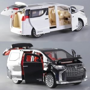 1:24 Alloy Model Toy Car Toyota Alphard Simulation Car Model with Light Sound Kids Car Toy Boys Gift