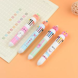 Bút bi 10 màu cực dễ thương bút đánh dấu tiện dụng làm quà tặng văn phòng phẩm giá rẻ(0.5MM15CM)