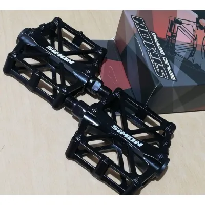 PEDAL SIMON/ RAGUSA 1021 FULL ALLOY SEALED BEARING MTB / BMX 3-PC / ROAD LADIES BIKE BLACK