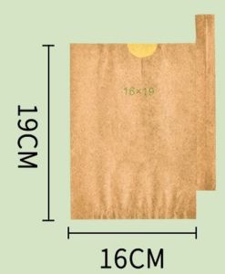 100pcs Water-Resistant Paper Fruit Bags with Twist Tie and Vent Holes for Mango Pear Fruit and Vegetable Protection