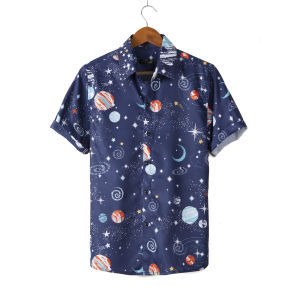 Áo sơ mi đi biển họa tiết ZGO vải lụa mềm mặc thoải mái có size cho bé A3D30