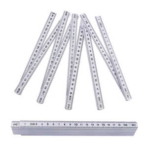 2Pcs 2 Meter Protable Foldable RulerPlastic Small Foldable Measuring Stick Clear Scale for Easy Storage