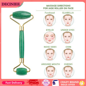 DECINIEE Jade Quartz Roller Slimming Face Massager Lifting Tool Natural Jade Facial Massage Roller Stone Skin Massage Face Care Tools