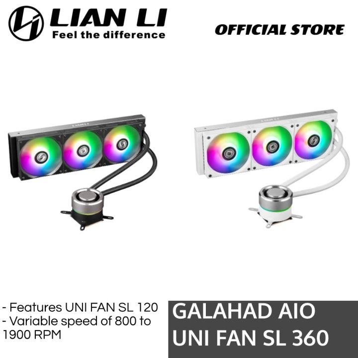 LIAN LI GALAHAD AIO UNI FAN SL EDITION 360 ALL-IN-ONE CPU COOLER BLACK ...