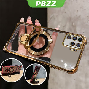 Ốp lưng PBZZ cho điện thoại OPPO A94 A93 4G Reno 4F 5F 5 Lite F17 PRO chất liệu silicon mềm chống sốc thiết kế mới kiểu dáng thẩm mỹ trong suốt màu tím dễ thương có giá đỡ dành cho nữ mã sản phẩm SJXUZJ2.