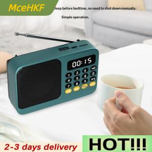 MceHKF Handheld Rechargeable Digital USB MP3 Player Portable Radio Music Player Speaker Devices Supplies With LED Display Radio