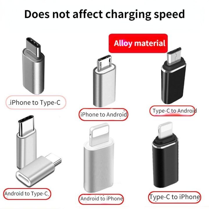 Full range of charging cable adapters For Lightning Pin to Type C USBC