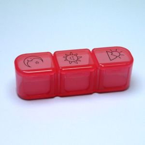 IEFE5 Three Grids Weekly Pill Organizer Multifunction Mini Pill Storage Box Portable Waterproof Sub-Packing Pill Box Travel