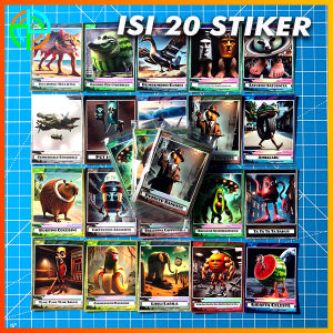 ( isi 20 ) Stiker Tempelan Anomali Glosy Lengkap | Stiker Anomali Tung Tung Tung Sahur Anti Air