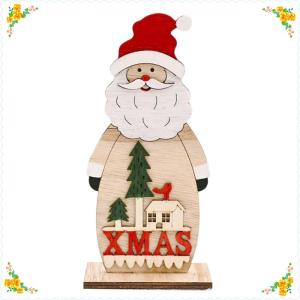 💖【Special price】💝CHUN ของตกแต่งโต๊ะซานตาคลอสทำจากไม้อุปกรณ์ตกแต่งบ้านงานเลี้ยงคริสต์มาสปีใหม่