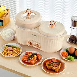 Panci Listrik Double Pot Serbaguna / Panci Rice Cooker Low Carbo / Panci Elektrik Multifungsi Ganda Cerdas / Panci Anti Lengket