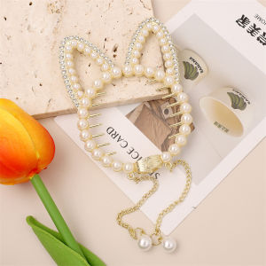 Cô Gái Thỏ Đôi cánh thiên thần ngọc trai quả tua kim cương giả viên thuốc đầu đuôi ngựa khóa kẹp tóc nữ Phụ kiện tóc trẻ em Hàn Quốc