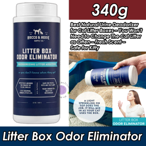 Genuine USA Rocco & Roxie pet Stain & Odor Eliminator for Strong Odor Carpet - 945ml l Litter Box Odor Eliminator - 340g