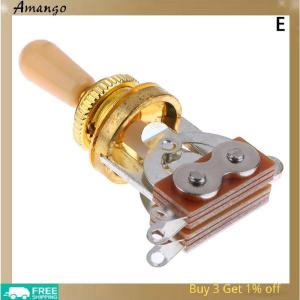 Amango 1Pc 3 Way Short Straight Guitar Toggle Switch Pickup Selector With Brass Hat For Electric Guitars Pickups Switch Control Parts