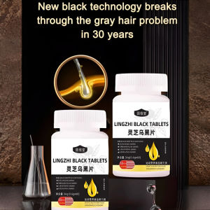 Authentic Lingzhi Black Slices Lingzhi Black Ginseng Nine Black Slices Herbal Formula Extract Men and Women Hair Care Black Hair正品灵芝乌黑片