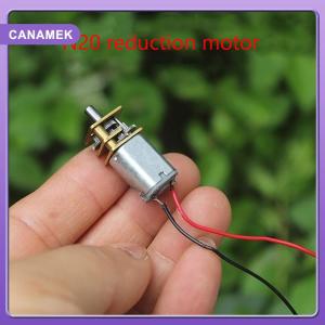 【CANAMEK】 N20 DC3-6V điện Micro DC hướng động cơ 26-53rpm kim loại động cơ bánh răng điều chỉnh tốc độ đảo ngược