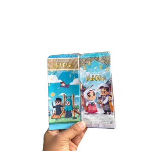 PAKET 50PCS AMPLOP LEBARAN IDUL FITRI MOTIF KARTUN MUSLIM UKURAN JUMBO 8x18CM