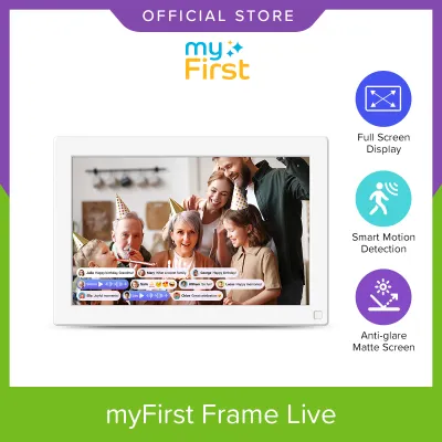 myFirst Frame Live | 10-Inch Digital Photo Frame for Parents Anti-Glare Matte Screen WiFi Connection via Exclusive myFirst Circle App Sync with myFirst Devices Best Christmas and Birthday Gift for Family Grandparents Singapore