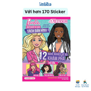 Barbie nghề nghiệp bé chọn - 12 nghề nghiệp để bé khám phá - sách dán hình với hơn 170 sticker! Tân Việt