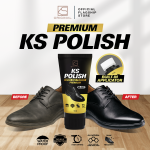 KS Polish Tube The Premium Leather Shoe Care Shine Protect Restore Black Leather Footwear KSORIGINAL