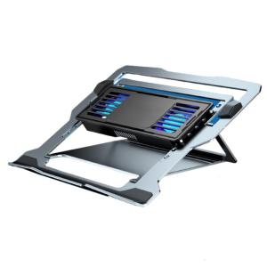 Aluminum Laptop Cooling Pad Laptop Coolers for Notebook Gaming Fan Stable Stand Adjustable Cooling Folding Bracket