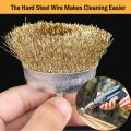 5 in 1 Steel Wire Brass Drill Bit Brush Sanding Wheel With Rod Rust Removal Electric Angle Grinder Wire Brush Set. 
